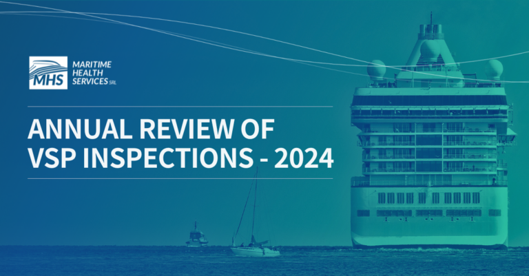 Image of a cruise ship aft, with the words, Annual Review of VSP Inspections 2024