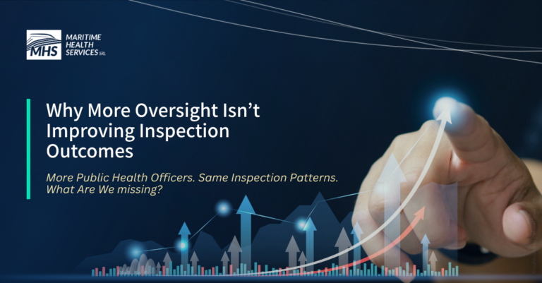 A finger pointing to trends on a graph with the words, Why More Oversight Isn’t Improving Inspection Outcomes